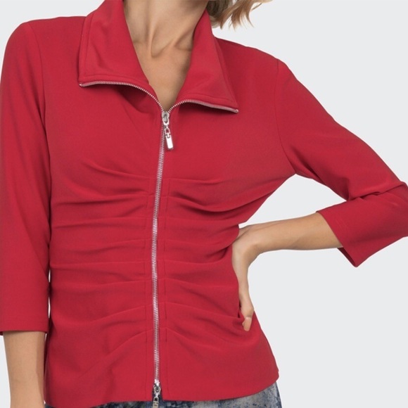 Joseph Ribkoff Style 191196 Ruched zip up jacket
Jacket - Picture 2 of 15